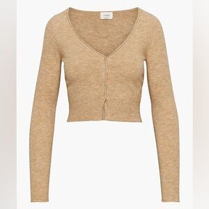 Aritzia Wilfred SANTORINI CARDIGAN in HEATHER TANNIN